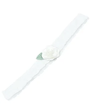 Funkrafts Floral Embellished Headband - White