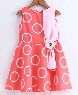 Nottie Planet Sleeveless Circle Print Dress - Rose Pink