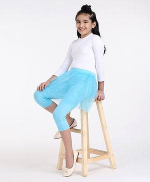 Pine Kids Capri Length Skeggings Glitter Print - Blue