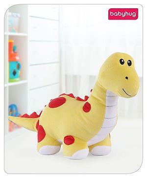 Babyhug Dinosaur Soft Toy Yellow - Height 28 cm