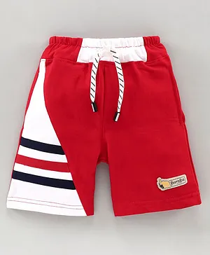 DEAR TO DAD Color Blocked Shorts - Red