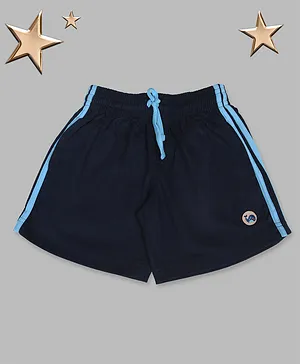 Crazy Penguin Side Tape Detailing Shorts - Navy Blue