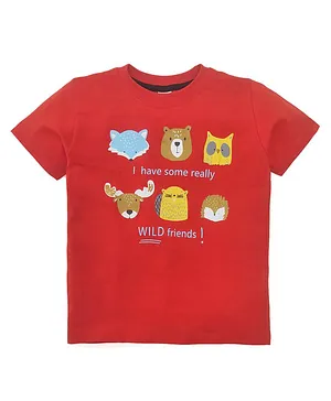 Olio Kids Half Sleeves Tshirt - Red