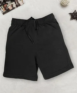 Chimprala Cotton Solid Shorts - Black