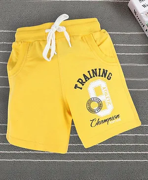Chimprala Cotton 9 Print Shorts - Yellow
