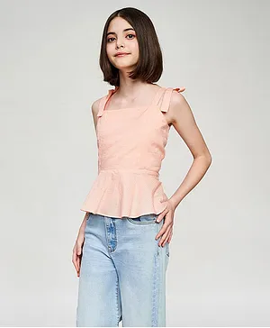 AND Girl Sleeveless Striped Top - Light Pink