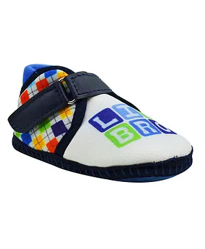 KazarMax Lil Bro Print Velcro Sandal Booties - Multicolor