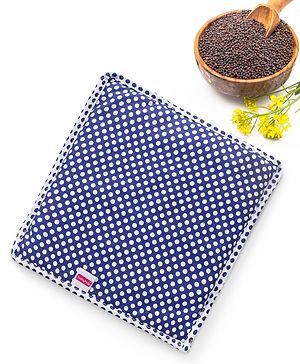 Babyhug Rai (Mustard) Seed Filling Pillow Polka Dots Blue - Polka Dots
