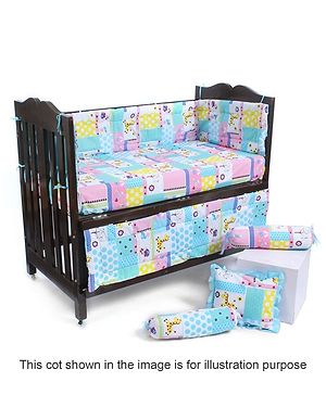 Babyhug Sleepwell Cot Bedding Set - Blue