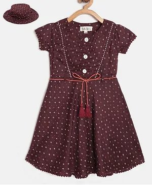 One Piece Dresses Frocks Short Knee Length Maroon Girls Frocks And Dresses Online Buy Baby Kids Products At Firstcry Com