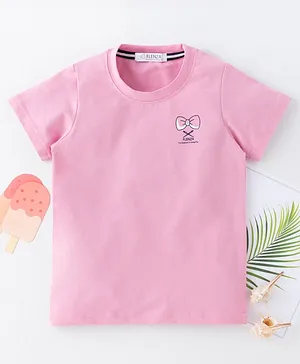 Flenza Solid Colour Half Sleeves Tee - Baby Pink