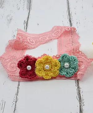 Love Crochet Art Popins Flower Detailing Headband - Multi Colour