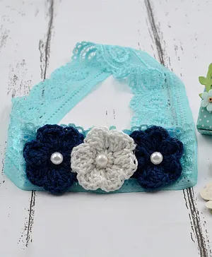 Love Crochet Art Flower & Pearl Detailing Headband - Multi Colour