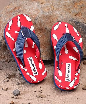 Pine Kids Casual Flip Flops - Red