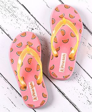Pine Kids Casual Flip Flops Watermelon Print - Pink