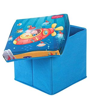 Babyhug Sto-Sit Foldable Storage Box Submarine Print - Blue