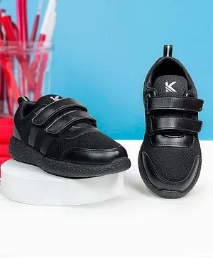 KazarMax Double Velcro Closure School Shoes - Black