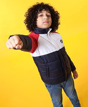 Pine Kids Medium Winter Full Sleeves Padded Jacket - Multicolour