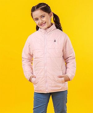 Pine Kids Full Sleeves Metallic Padded Jacket - Pink