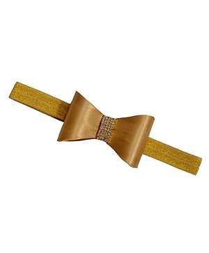 BABY Charm Bow Embellished Headband - Golden