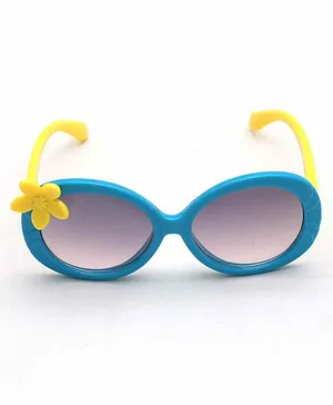 Spiky UV Protection Aviator Sunglasses - Blue  