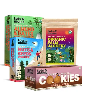 Tots & Moms Foods Breast Feeding Moms Combo Pack of 4 - 200 gm, 100 gm, 150 gm, 300 gm