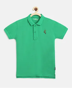 Li'L tomatoes Half Sleeves Solid Colour Polo Tee With A Surprise Gift - Light Green