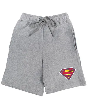 Superman By Crossroads Character Print Shorts - Grey