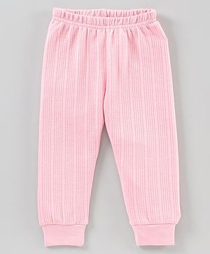 Babyhug Full Length Thermal Lounge Pant - Pink - Preemie Pink