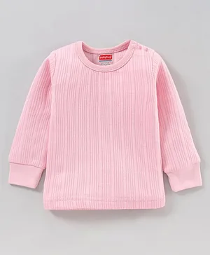 Babyhug Full Sleeves Thermal Vest - Light Pink