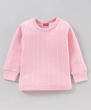 Babyhug Full Sleeves Thermal Vest - Light Pink