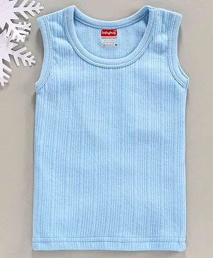 Babyhug Sleeveless Thermal Vest - Light Blue