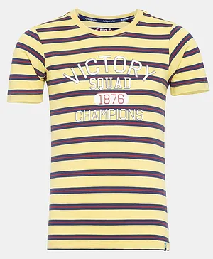 JOCKEY Half Sleeves Striped Tee - Yellow