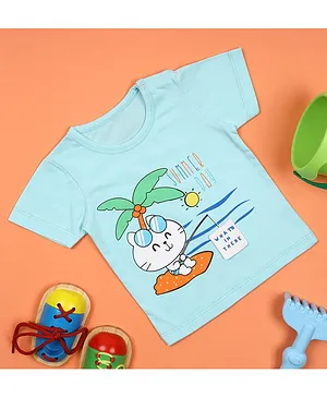 Kicks & Crawl Summer Day Print Short Sleeves Tee - Light Blue