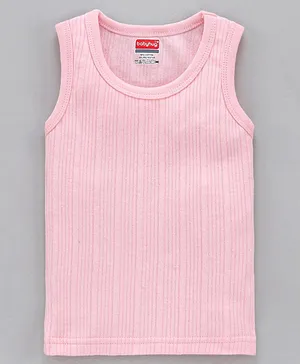 Babyhug Sleeveless Solid Vest - Pink