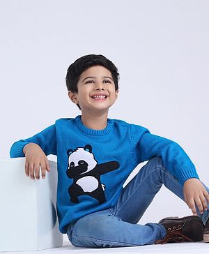 Babyhug Full Sleeves Sweater  - Blue