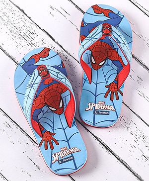 Pine Kids Flip Flops Spider Man Print - Blue