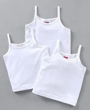 Babyhug 100%  Cotton Solid Slips Pack of 3 - White