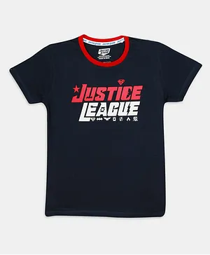 Nap Chief Justice League Print Short Sleeves Tee - Blue