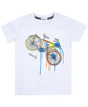 Luke and Lilly Half Sleeve Cycle Print T-Shirt - Grey