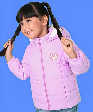 Babyhug Full Sleeves Quilted Jacket with Hood - Pink