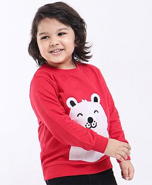 Babyhug Full Sleeves Sweatshirt - Red