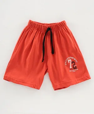 Fido Shorts Text Print - Red