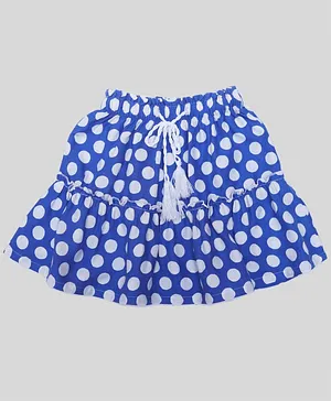 Little Carrot Polka Dot Printed Skirt - Blue