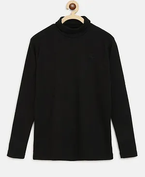 Chimprala Full Sleeves Solid Color Tee  - Black