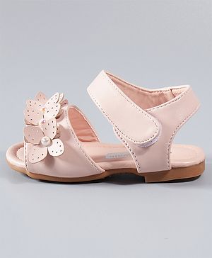 Cute Walk by Babyhug Sandals Floral Appliques - Pink