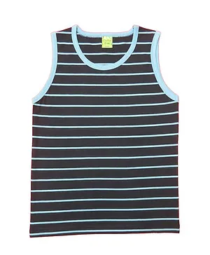 Clothe Funn Sleeveless Striped T-Shirt - Blue