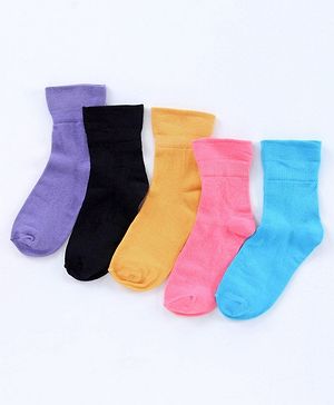 Pine Kids Ankle Length Anti-bacterial Socks Pack of 5 - Multicolor