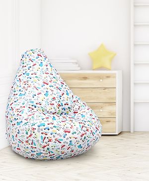 Pine Kids Printed Bean Bag Without Beans - Multicolor