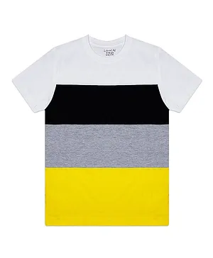 Luke and Lilly Half Sleeves Tri Color Block T-Shirt Pack Of 1 - Multicolor